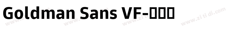 Goldman Sans VF字体转换